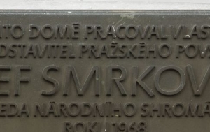 Praha 1. Pamětní deska Josefu Smrkovskému