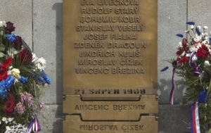 Liberec. Pamětní deska obětem sovětské invaze